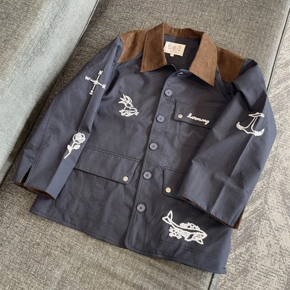 Sea New York NWOT Casual Clyde Barn Jacket in Blue - Picture 1 of 14